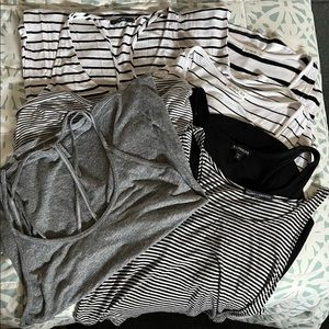 Womens Striped Lot Size Medium in fit Cotton On brandy Melville tart express